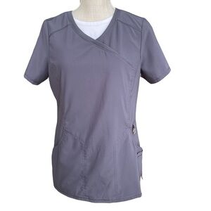 Cherokee Infinity Ash Gray Scrub Top Size: M‎